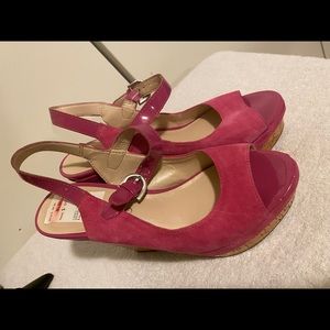 Cute pink suede shoes